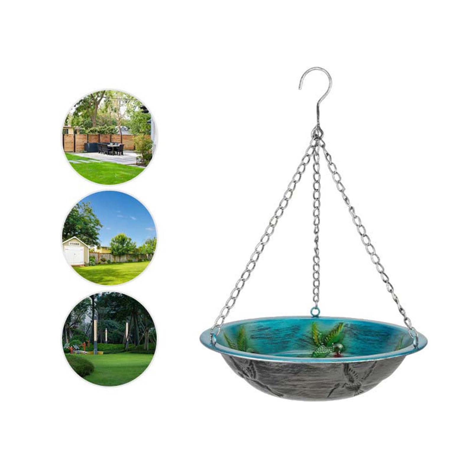 Metal Wrought Iron Bird Feeder, Outdoor Hanging Hummingbird & Garden Feeder – Decorative Multifunctional Bird Feeding Station for Yard, Patio & Wildlife Decor