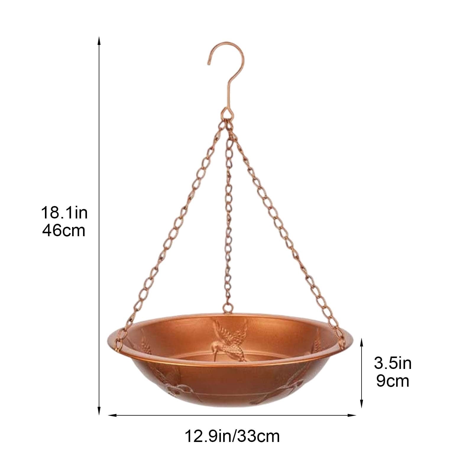 Metal Wrought Iron Garden Hummingbird Feeder Outdoor Decorative Hanging Multi-functional Bird Feeder for Yard and Patio