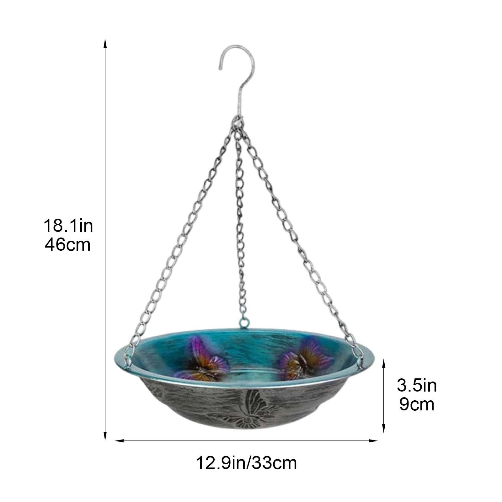 Metal Wrought Iron Garden Hummingbird Feeder Outdoor Decorative Hanging Multi-functional Bird Feeder for Yard and Patio