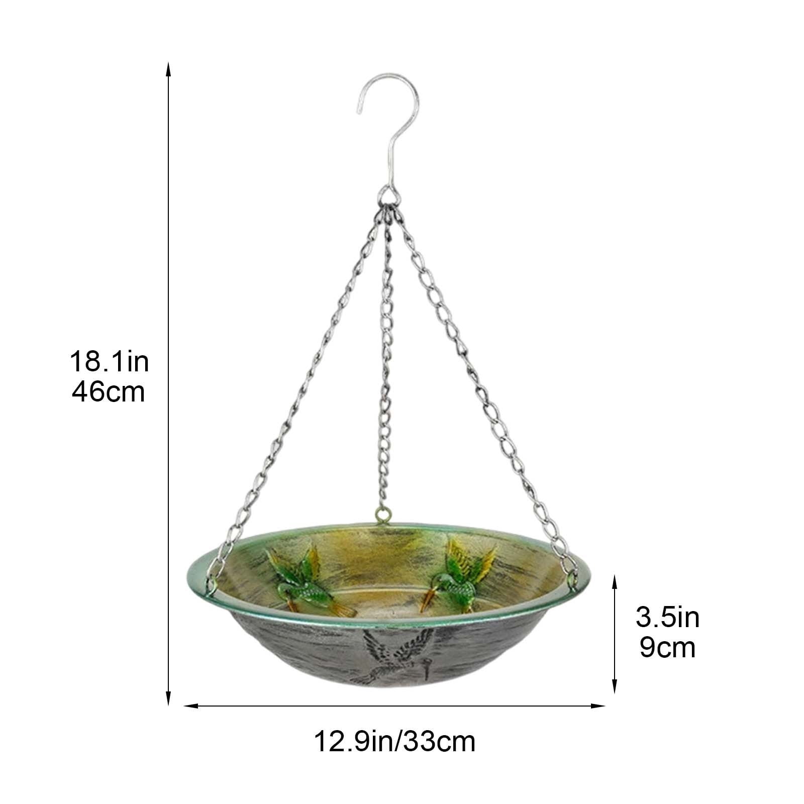 Metal Wrought Iron Garden Hummingbird Feeder Outdoor Decorative Hanging Multi-functional Bird Feeder for Yard and Patio