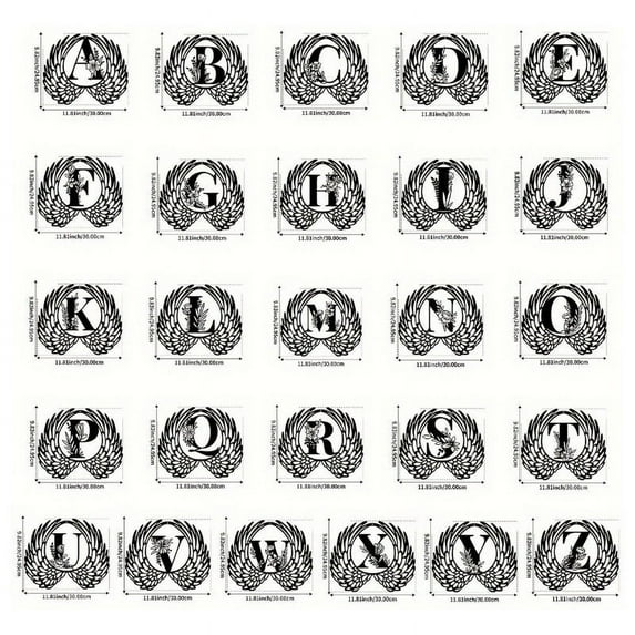 Metal Wrought Iron Letters Wall Decoration Floral Butterfly Capital Letters Wall Sign