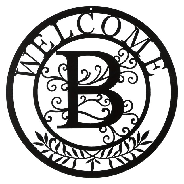 Metal Wrought Lettering Patio Front Door Wall Decoration Crafts Window