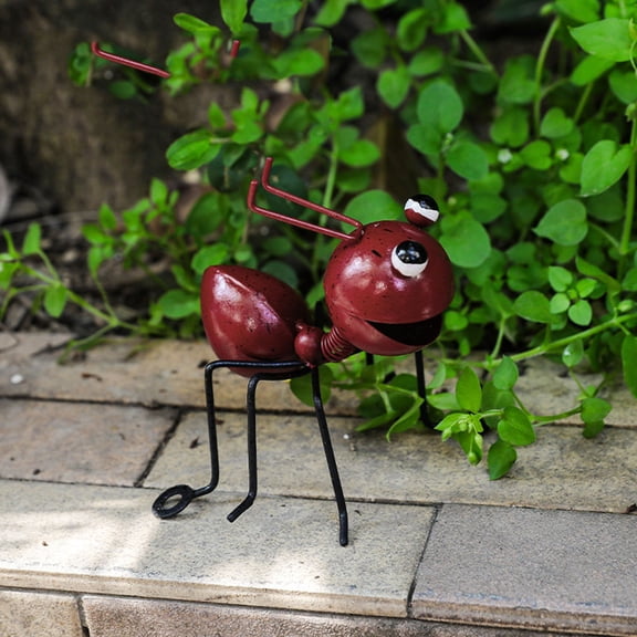 Metal Yard Art, Metal Ant Garden Decor Set of 4 Colorful Outdoor Garden Yard Art Wall Sculptures