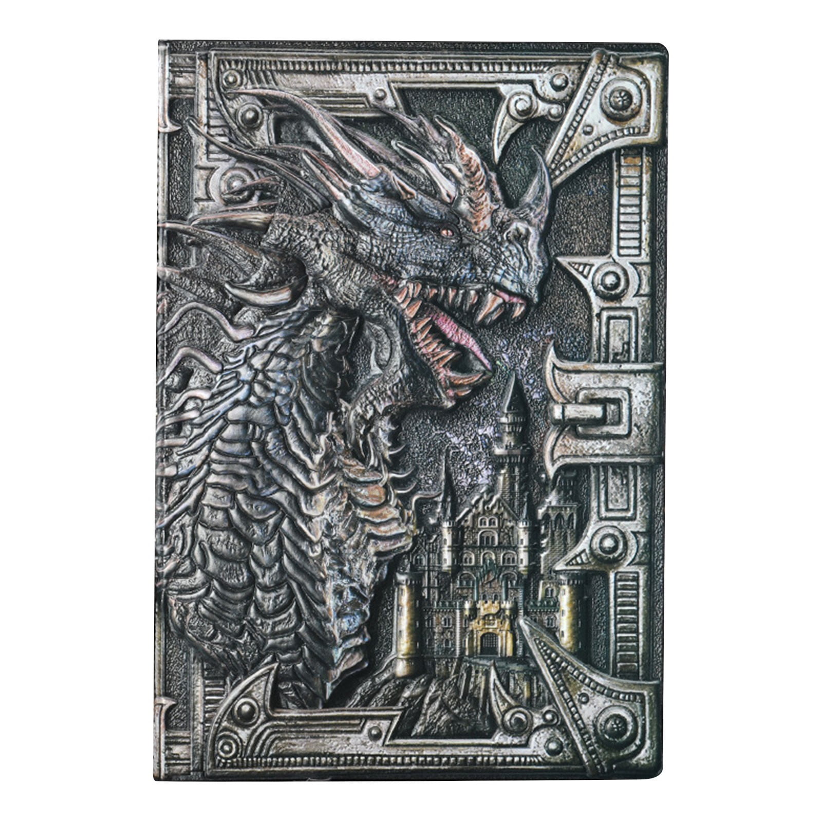 Metal Yard Art Outdoor and Garden Embossed Dragon Notebook Unique Outdoor Decor for Patio Garden Yard Lawn and Garden Single Pack