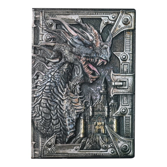 Metal Yard Art Outdoor and Garden Embossed Dragon Notebook Unique Outdoor Decor for Patio Garden Yard Lawn and Garden Single Pack