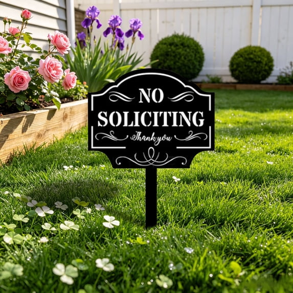 Metal Yard Lawn Sign Stake, Decorative Warning Plaque, Outdoor Garden Ground Insert Sign, Vintage House Front Yard Notice Marker, Lawn Warning Signage, Outdoor Decor Sign Stake for Home Front Lawn