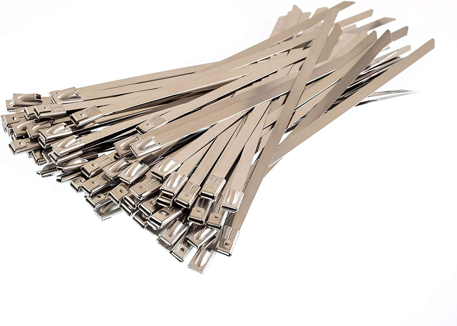 Metal Zip Ties Heavy Duty, 12 Inch, 100 Pack, 316 Grade with 200lb