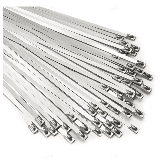 Metal Zip Ties, Self-Locking Cable Ties for Machinery, Vehicle, Cable, and Outdoor Binding, 100pcs, 11.8 inch