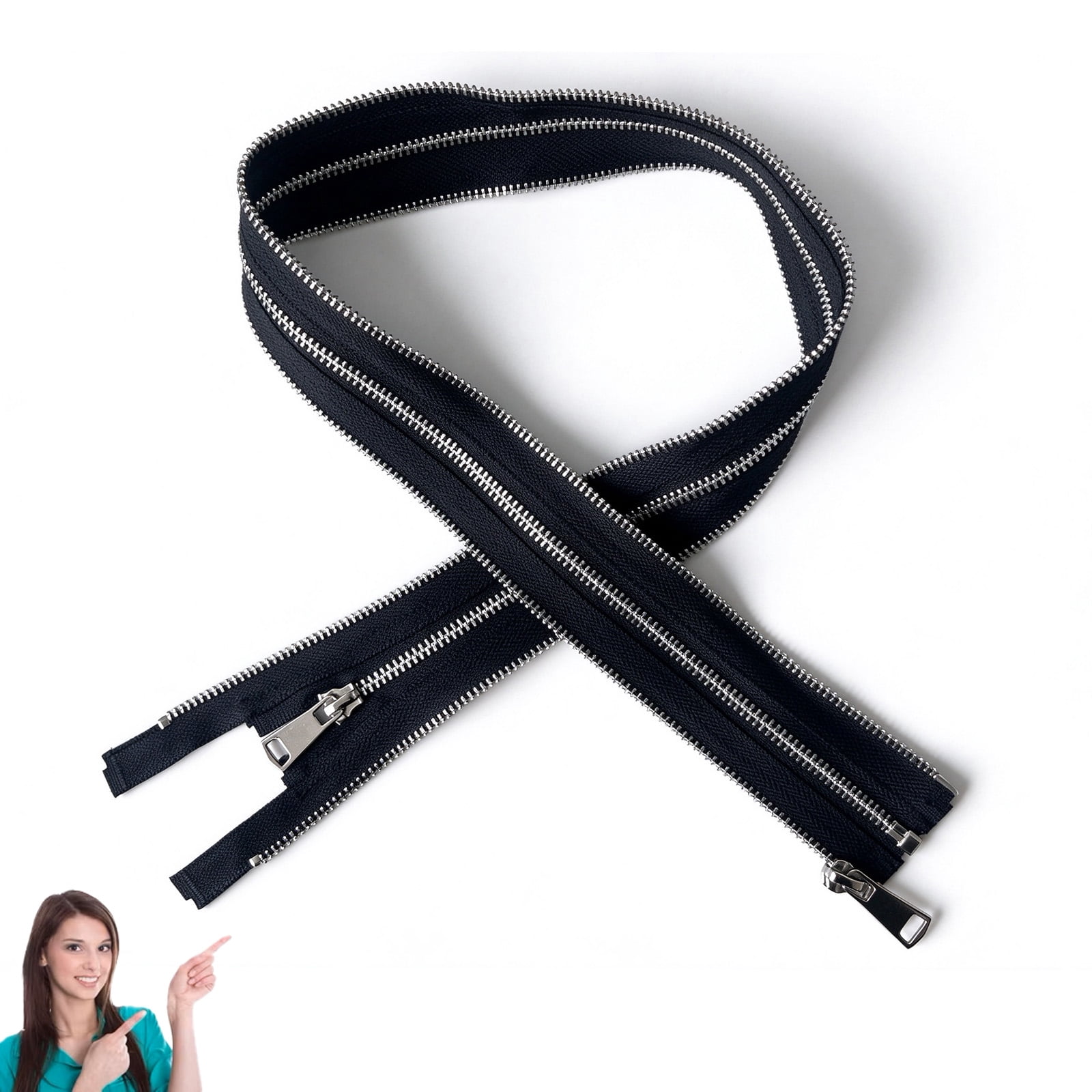 Metal Zipper Extender Connector,Detachable Connector,Replacement Zipper ...