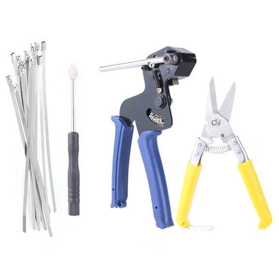 Metal Zips Ties Cutter Cable Ties Plier Stainless Steel Metal Tie Hand Wrap Tension Cutting Tools Self-Locking Zips Ties