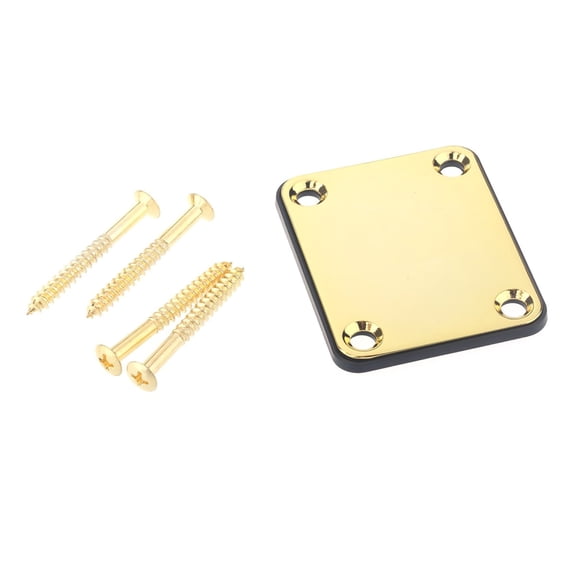 Metal and Plastic Guitar Neck Plate with Screws for Strat, Tele, LP, SG Style Guitars Accessory Part