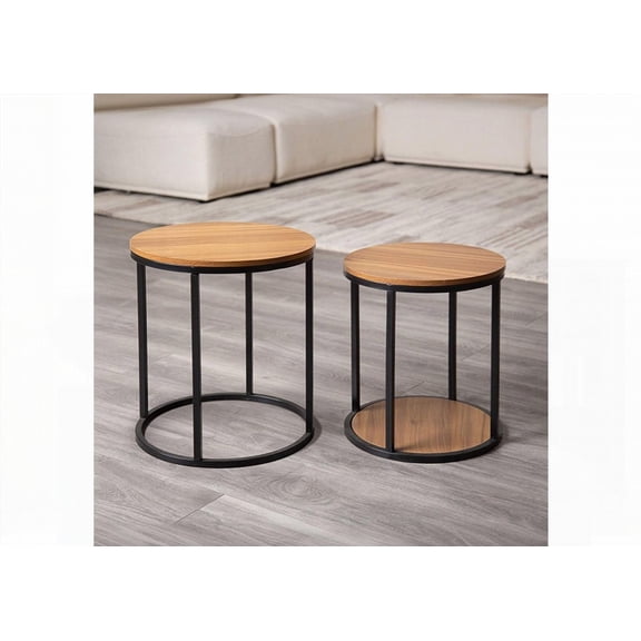 Metal and Solid Wood Tables - Space Saving & Stackable