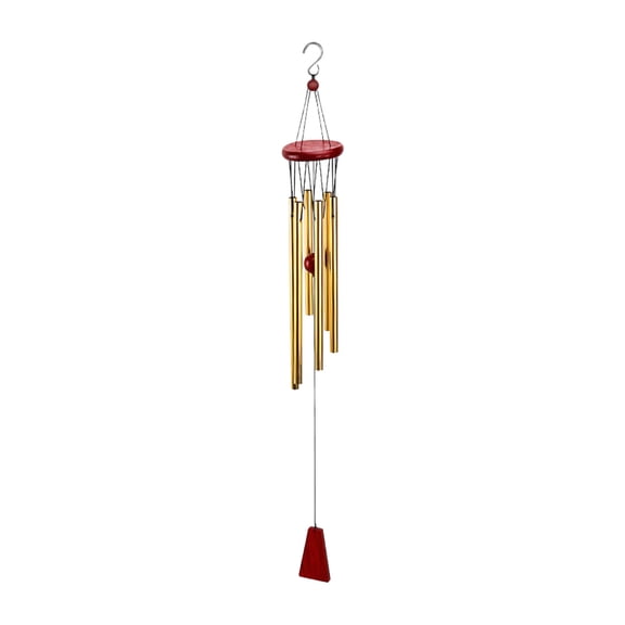 Metal and Wood Multi-Tube Wind Chime for Car Interior or House Door Decor with Cerium Element