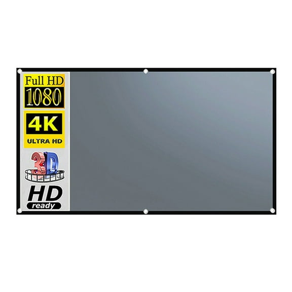 Metal Frame Projector Screen Anti-Glare Indoor/Outdoor Use, Quick Installation No Drilling Required