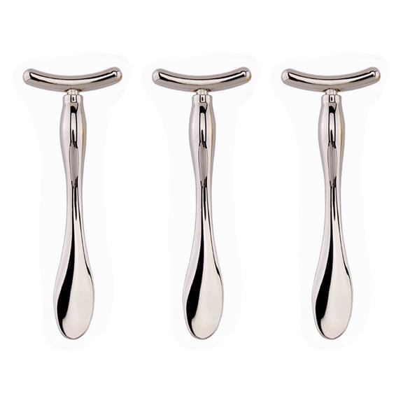 Metal eye cream applicator facial massage tool, U-shaped eye cream spoonsilvery