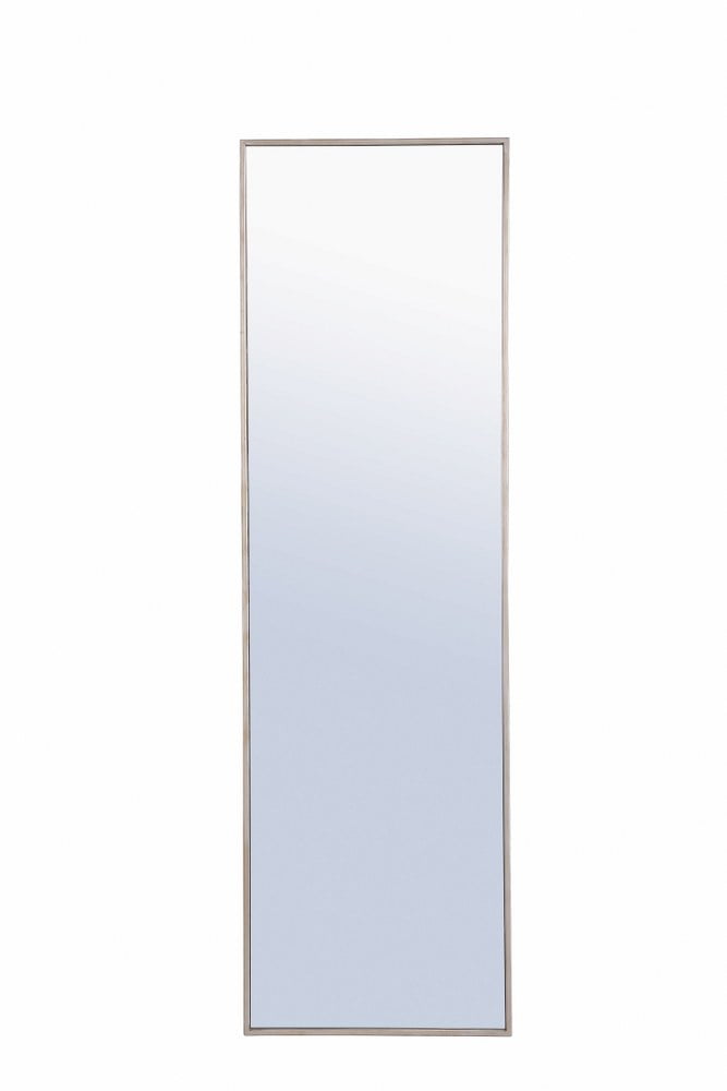 Elegant Silver Metal Frame Rectangular Mirror 18x60