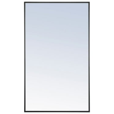 Metal frame Rectangle Mirror 24 inch Black