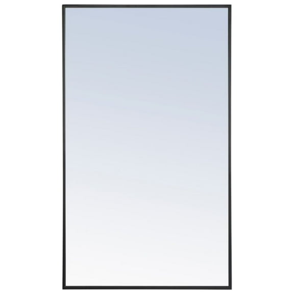 Metal frame Rectangle Mirror 24 inch Black