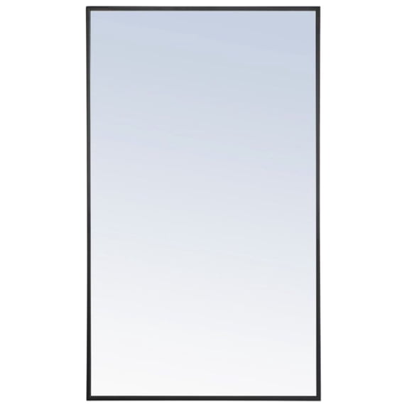 Metal frame Rectangle Mirror 24 inch Black