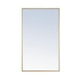 thumbnail image 1 of Metal frame Rectangle Mirror 24 inch Brass, 1 of 5