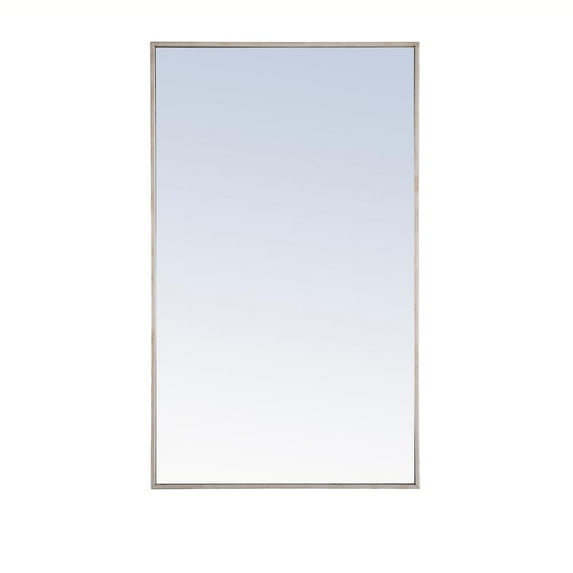Metal frame Rectangle Mirror 24 inch Silver