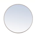 thumbnail image 1 of Metal frame Round Mirror 28 inch Silver finish, 1 of 5