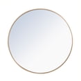thumbnail image 1 of Metal frame Round Mirror 32 inch Brass finish, 1 of 5