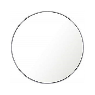 Metal frame Round Mirror 36 inch Silver finish
