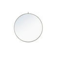 thumbnail image 1 of Metal frame Round Mirror with decorative hook 36 inch Silver finish, 1 of 13