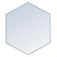 thumbnail image 1 of Metal frame hexagon mirror 38 inch in Sliver, 1 of 5