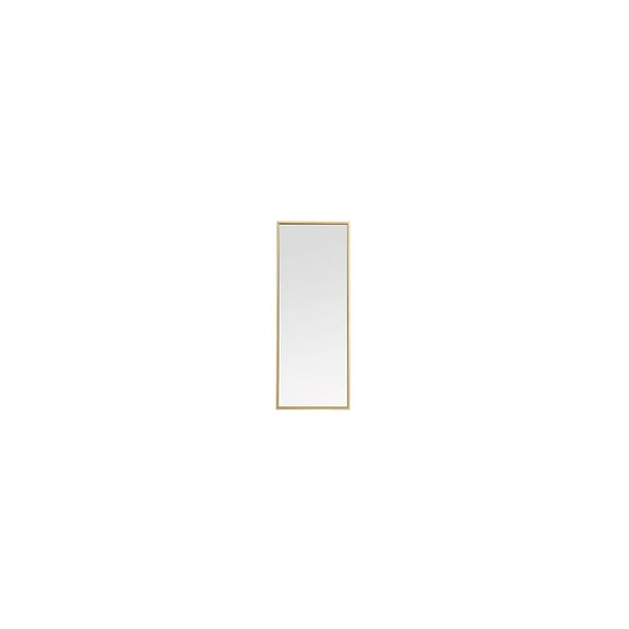 Open Box Metal frame rectangle mirror 14 inch in Brass
