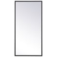 thumbnail image 1 of Metal frame rectangle mirror 14x28 inch in black, 1 of 5