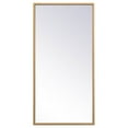 thumbnail image 1 of Metal frame rectangle mirror 14x28 inch in brass, 1 of 7