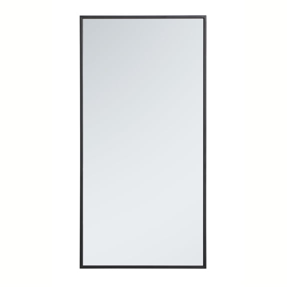 Metal frame rectangle mirror 18 inch in Black