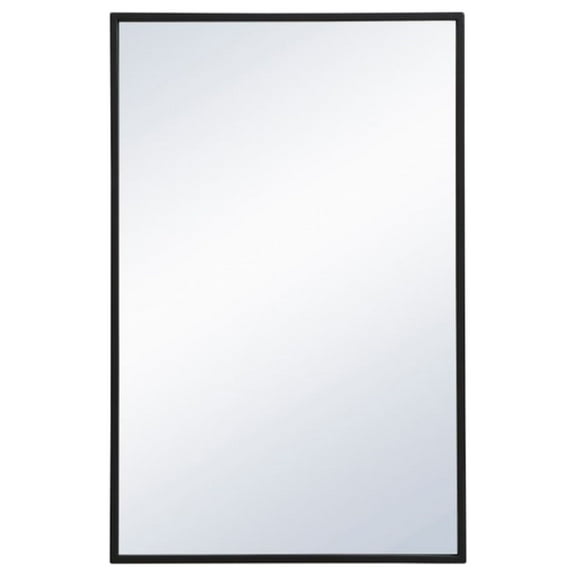 Metal frame rectangle mirror 18x28 inch in black