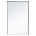 thumbnail image 1 of Metal frame rectangle mirror 18x28 inch in silver, 1 of 5