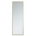 thumbnail image 1 of Metal frame rectangle mirror 20 inch in Brass, 1 of 3