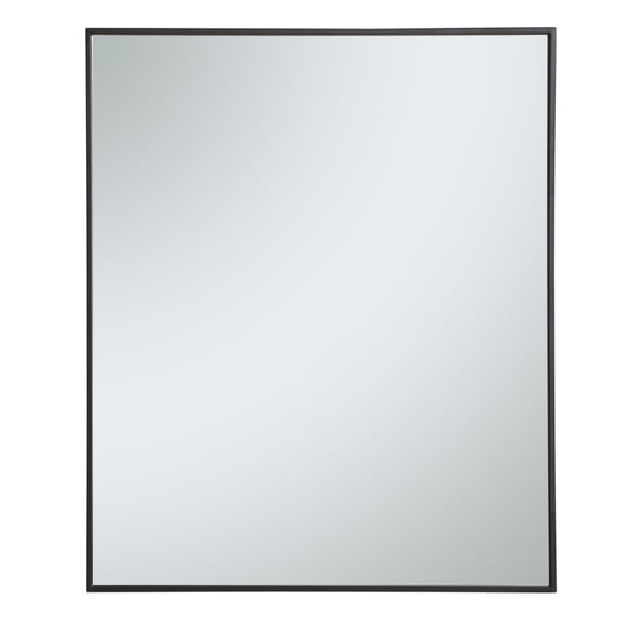 Metal frame rectangle mirror 30 inch in Black