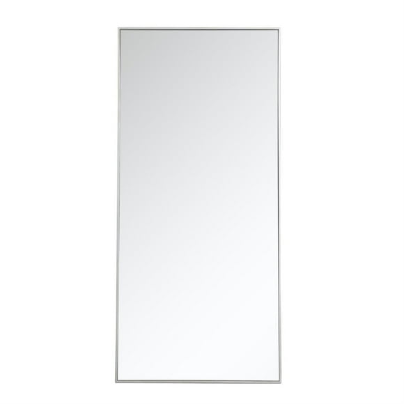 Metal frame rectangle mirror 30 inch in Sliver