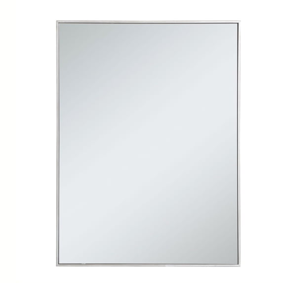 Metal frame rectangle mirror 30 inch in Sliver