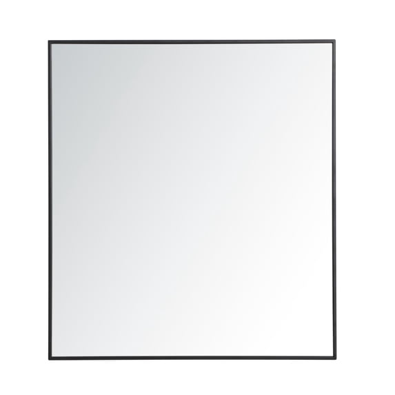 Metal frame rectangle mirror 36 inch in Black