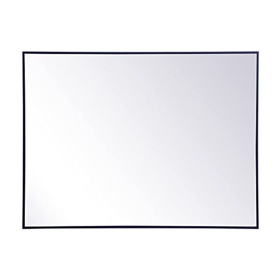 Metal frame rectangle mirror 36 inch x 48 inch in Blue