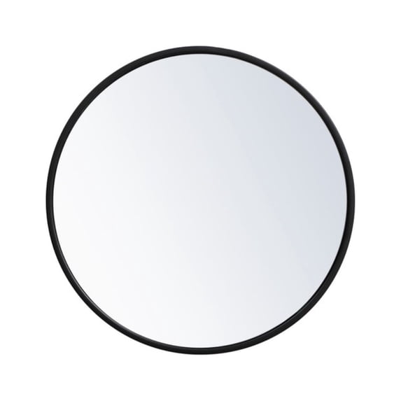 Metal frame round mirror 18 inch in Black