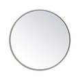 thumbnail image 1 of Metal frame round mirror 21 inch in Silver, 1 of 5