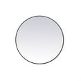 thumbnail image 1 of Metal frame round mirror 39 inch in Black, 1 of 7