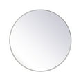 thumbnail image 1 of Metal frame round mirror 39 inch in Silver, 1 of 5