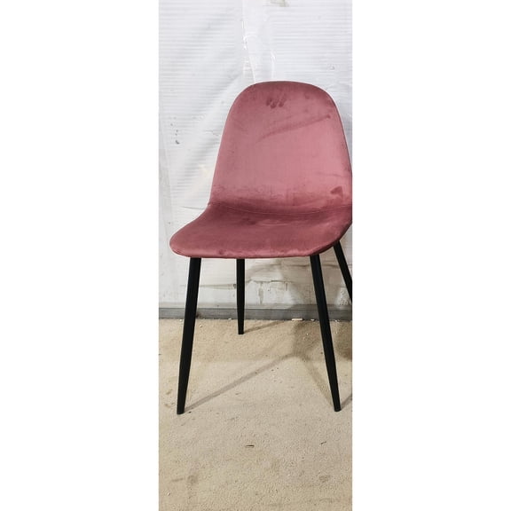 Metal - framed Pink Velvet - Easy to Install in 10 - 15 Minutes - Kitchen Setup - 4 Chairs for Quick Assembly
