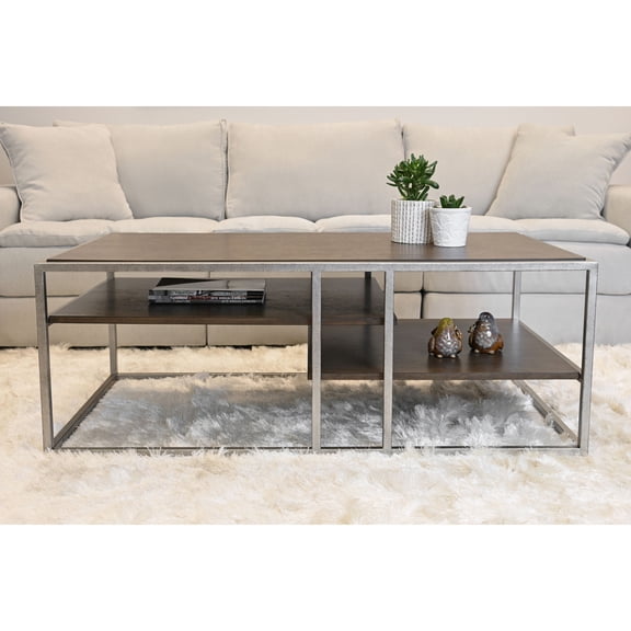 Metal - framed modern coffee table / For a cozy living room / Adds a modern touch