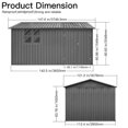 thumbnail image 1 of Metal garden sheds , outdoor storage sheds grey with window and two integrated punched vents,Gray  ,10ftx12ft, 1 of 6