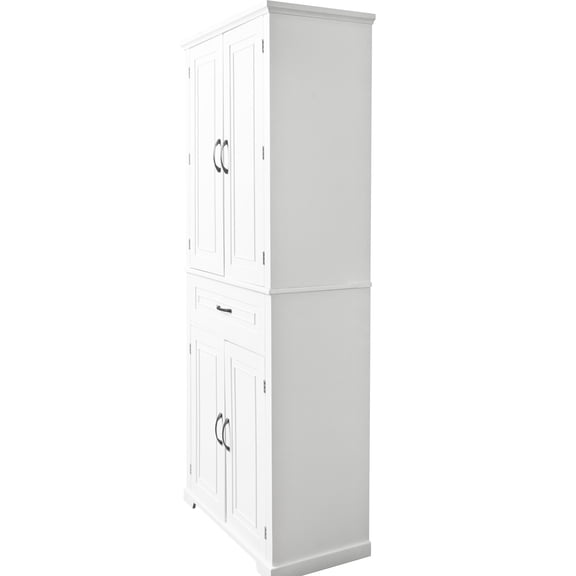 Metal handles and hinges, adjustable shelf - Functional storage in office, bathroom or pantry